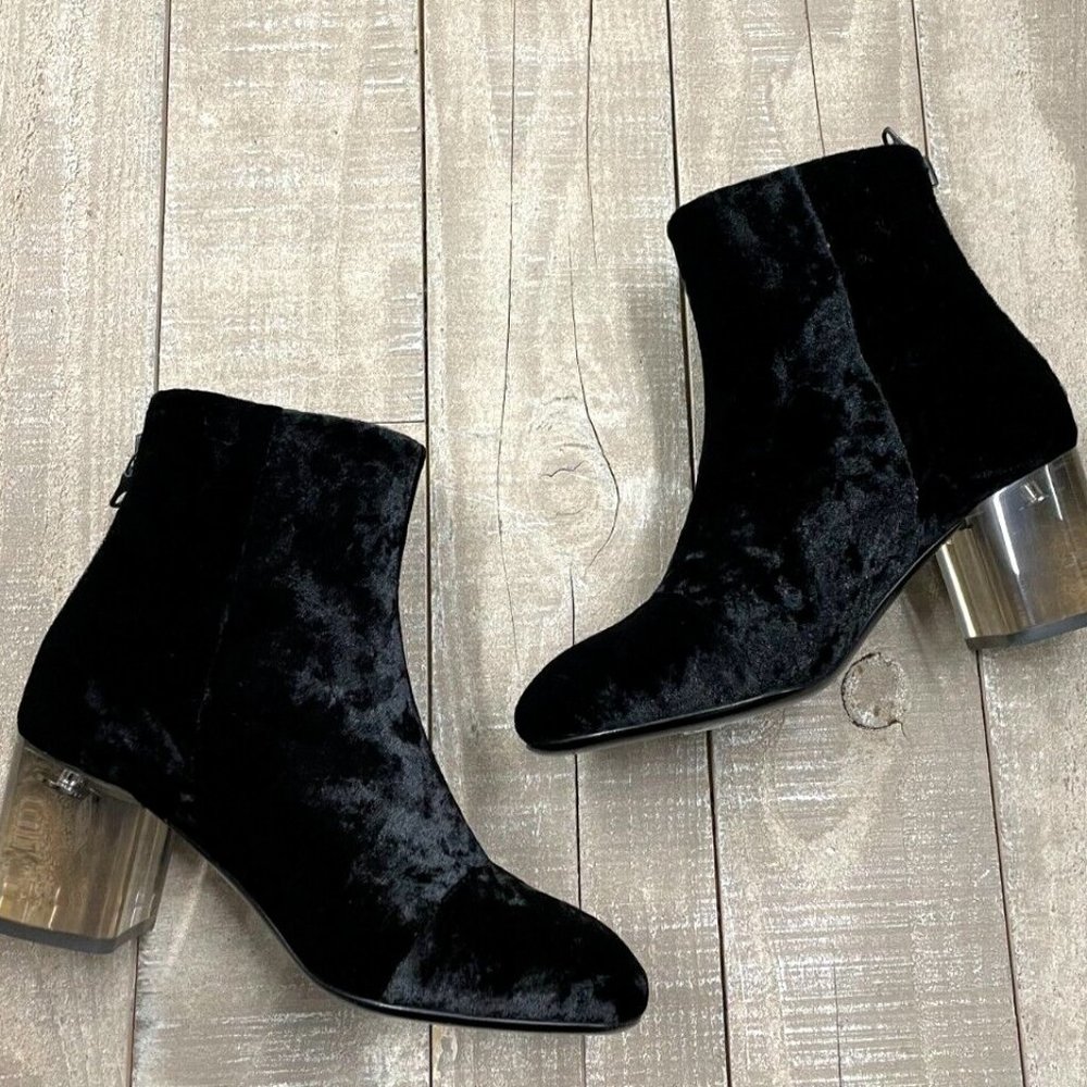 NWT rag and bone Drea Bootie velvet lucite
